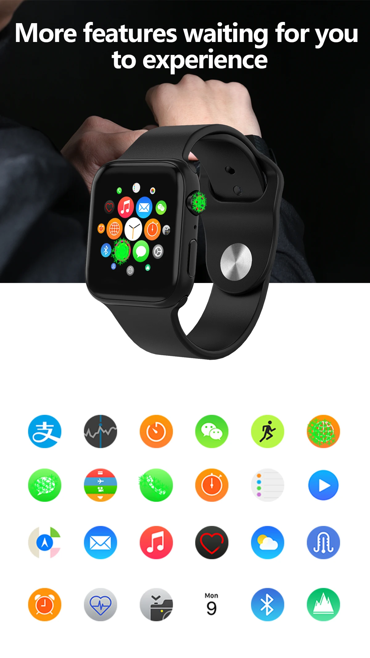 Умные часы IWO 10, gps, Bluetooth, умные часы с монитором сердечного ритма, артериального давления, gps IWO 11, умные часы для Apple, Android