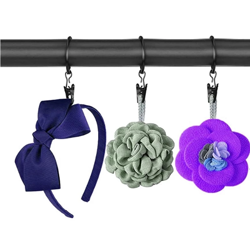 

20pcs Metal Openable Curtain Rings Clips Rustproof Drapery Eyelet Curtains Rods Hangers