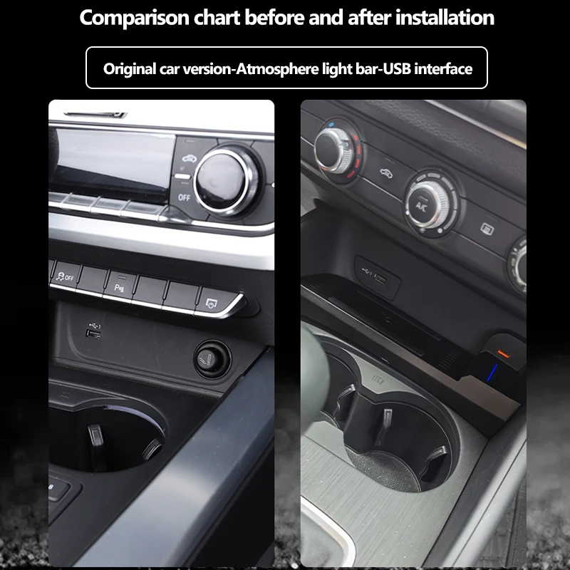 qi car wireless charger for audi a3 s3 v8 cigarette lighter modified mobile phone fast charging accessories 2014 2021 free global shipping