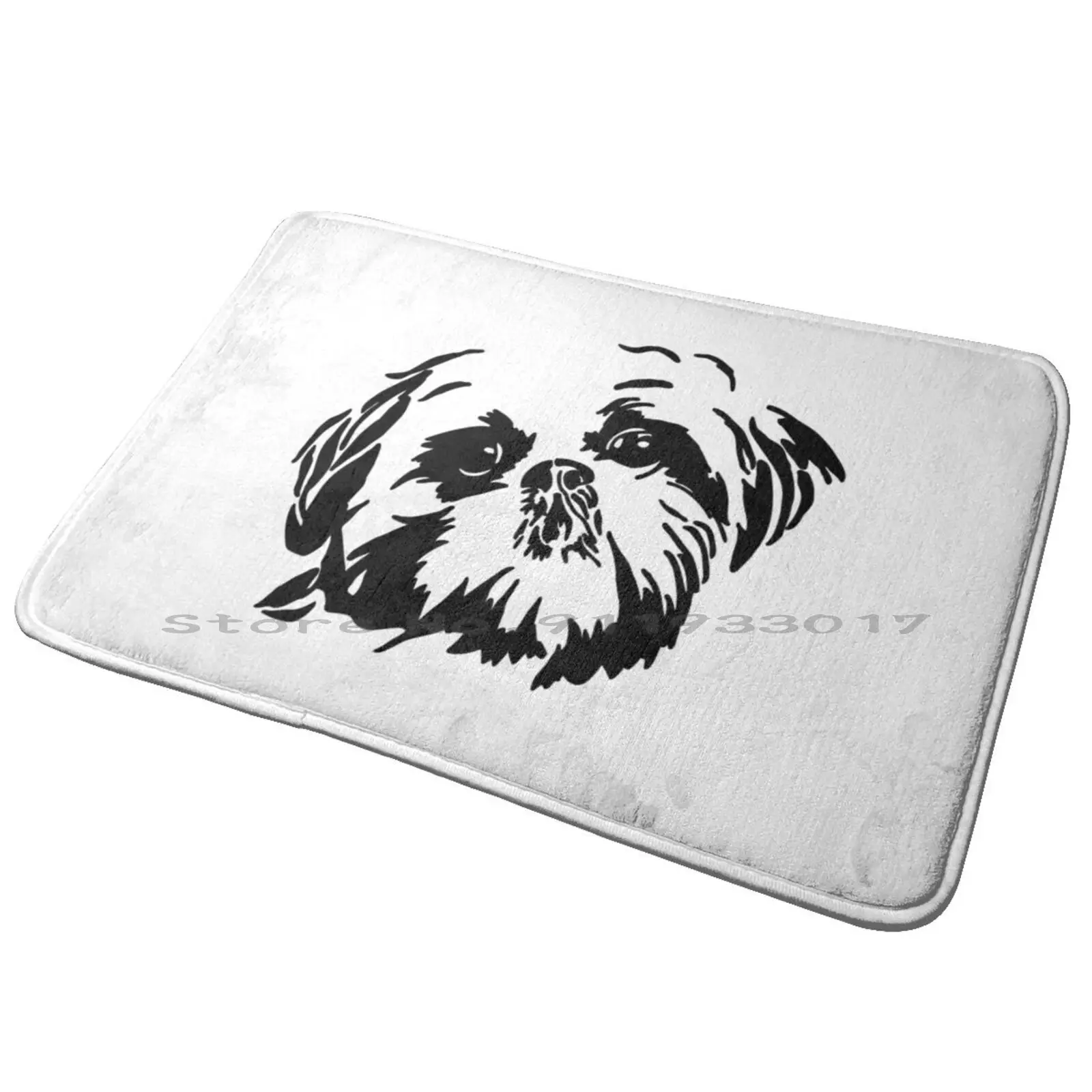Коврик для входной двери Shih Tzu с минимальными собаками коврик ванной биткоинов