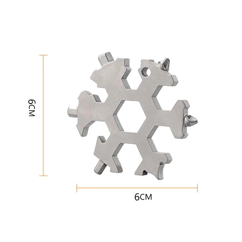 

1Pcs Portable Handy Screwdriver Party Supplies Key Chain 4Colors Multi-functional Snowflake Hand Tools for Household