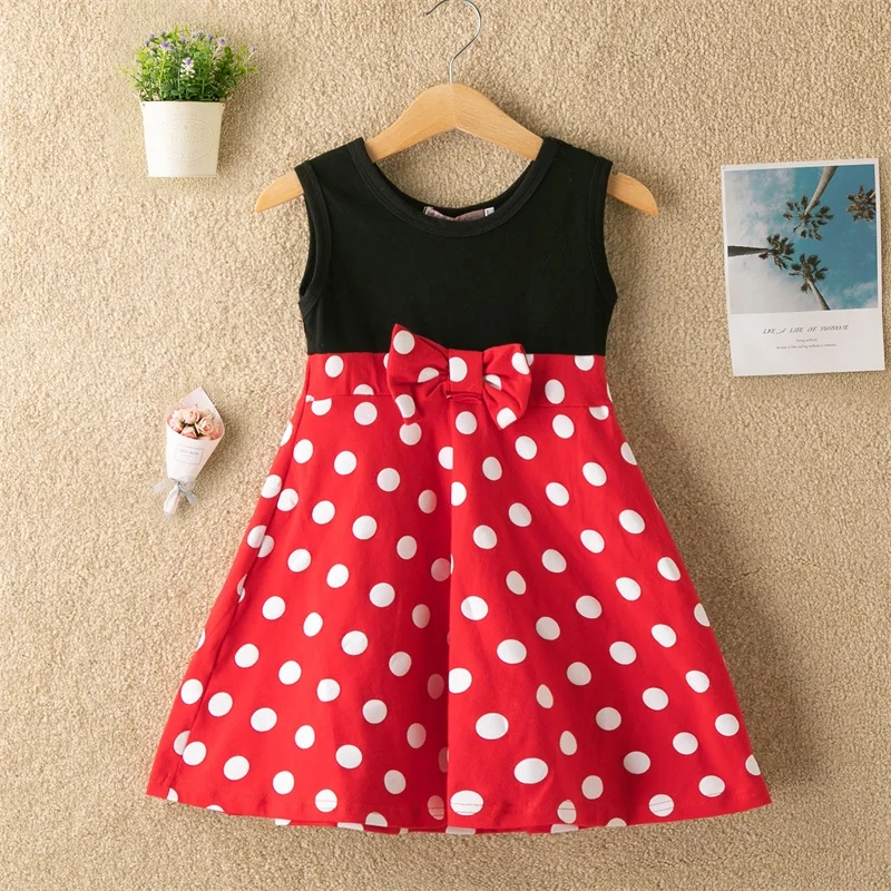 Одежда для девочек Платье принцессы костюмированной вечеринки Белль Маус Платья