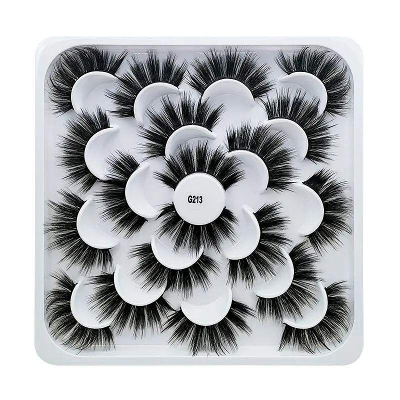 Mink eyelashes 3d mink hair eyelashes10 pairs long makeup 3d faux nature fake lashes extension false eyelashes Wholesale(10P