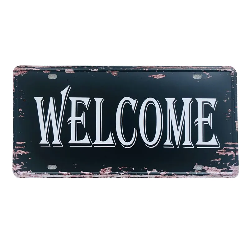 Внешние металлические знаки для автомобильных номерных знаков 15x30 см | Дом и сад