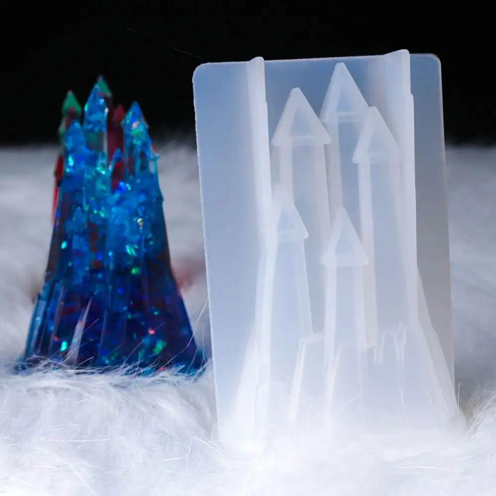 

DIY 3D Castle UV Resin Molds 9x6 Jewelry Molds Resin Mold Silicone Epoxy Moulds for DIY Ornament Jewelry Clay Molds Tools