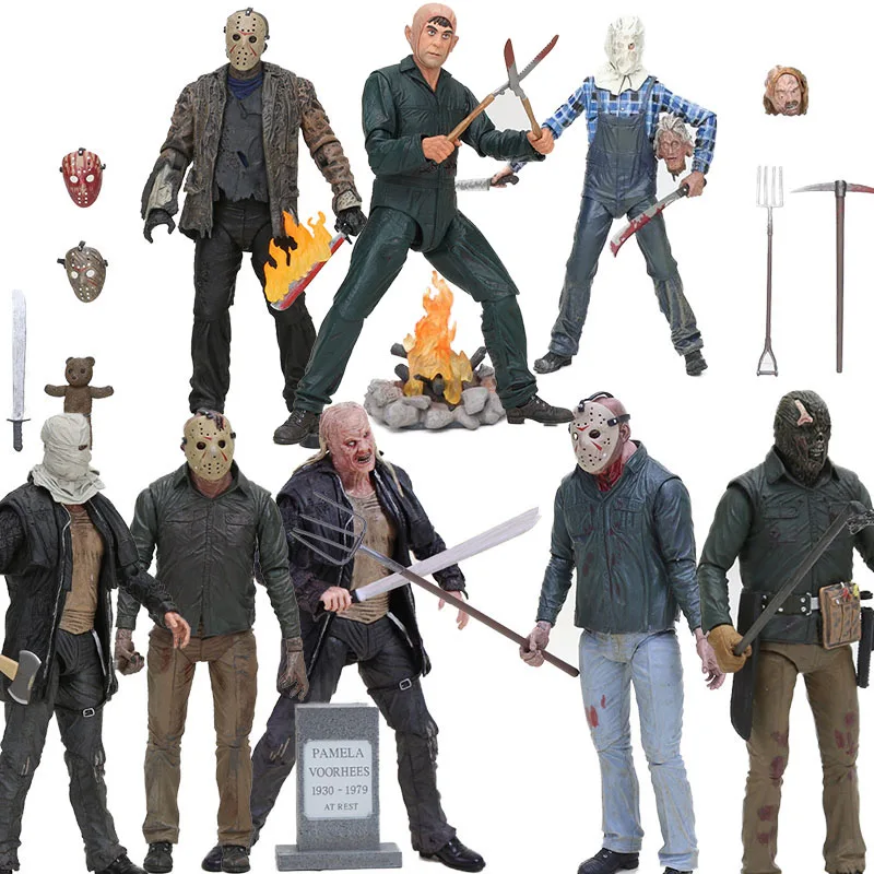 NECA 3D Friday figure 13th Freddy vs Jason Voorhees фигурка ПВХ фильм ужасов коллекционные вещи модель игрушки