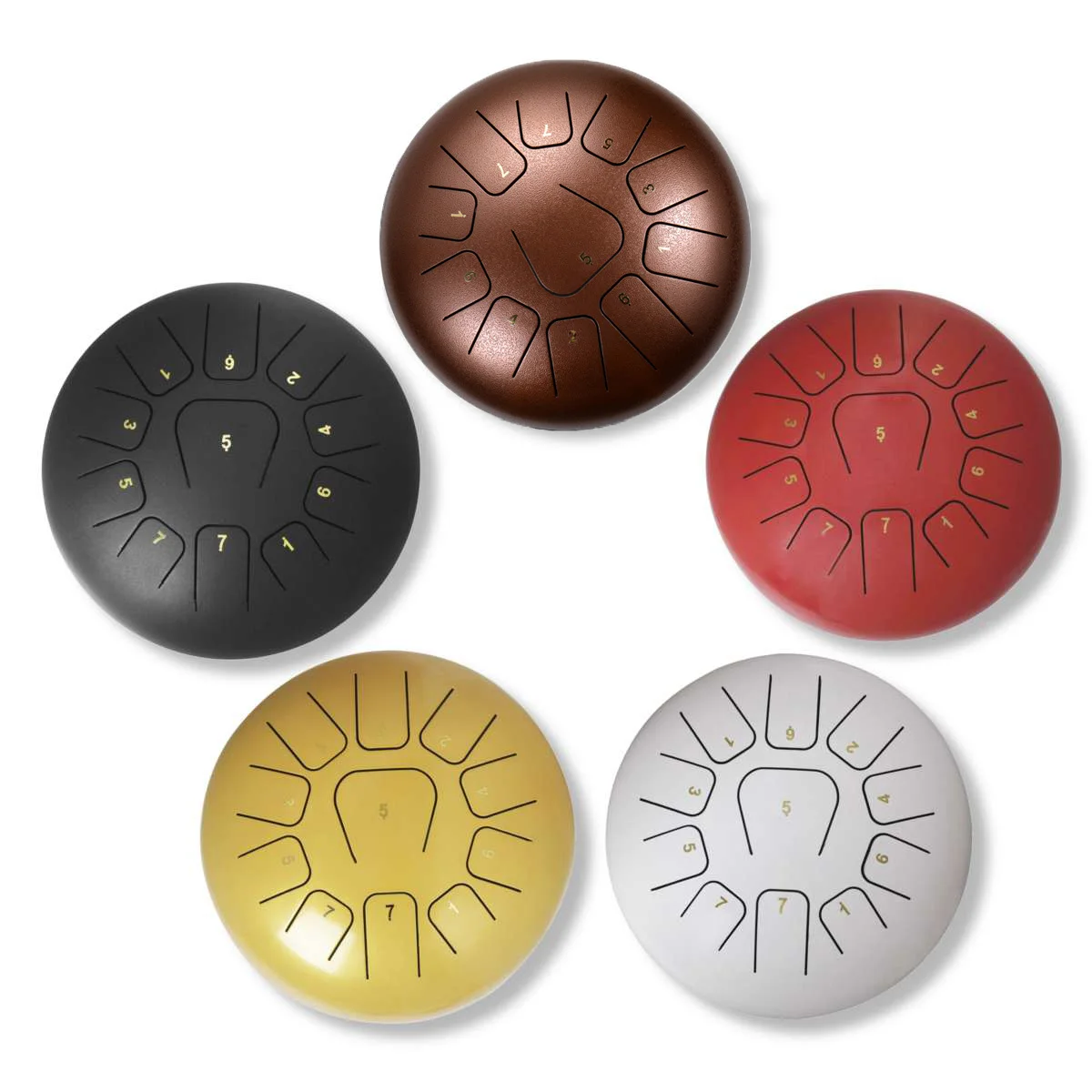Handpan 5.5 Inch 8 Tone Steel Tongue Professional Percussion Drum Instrument With Drum for Kids Adult Percussion Instruments