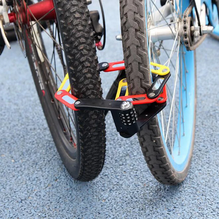 

Bicycle Locker with Anti-theft Password Lock, MTB Road Bike Security Lock, Four Digital Password Codes, Bicycle Accessories