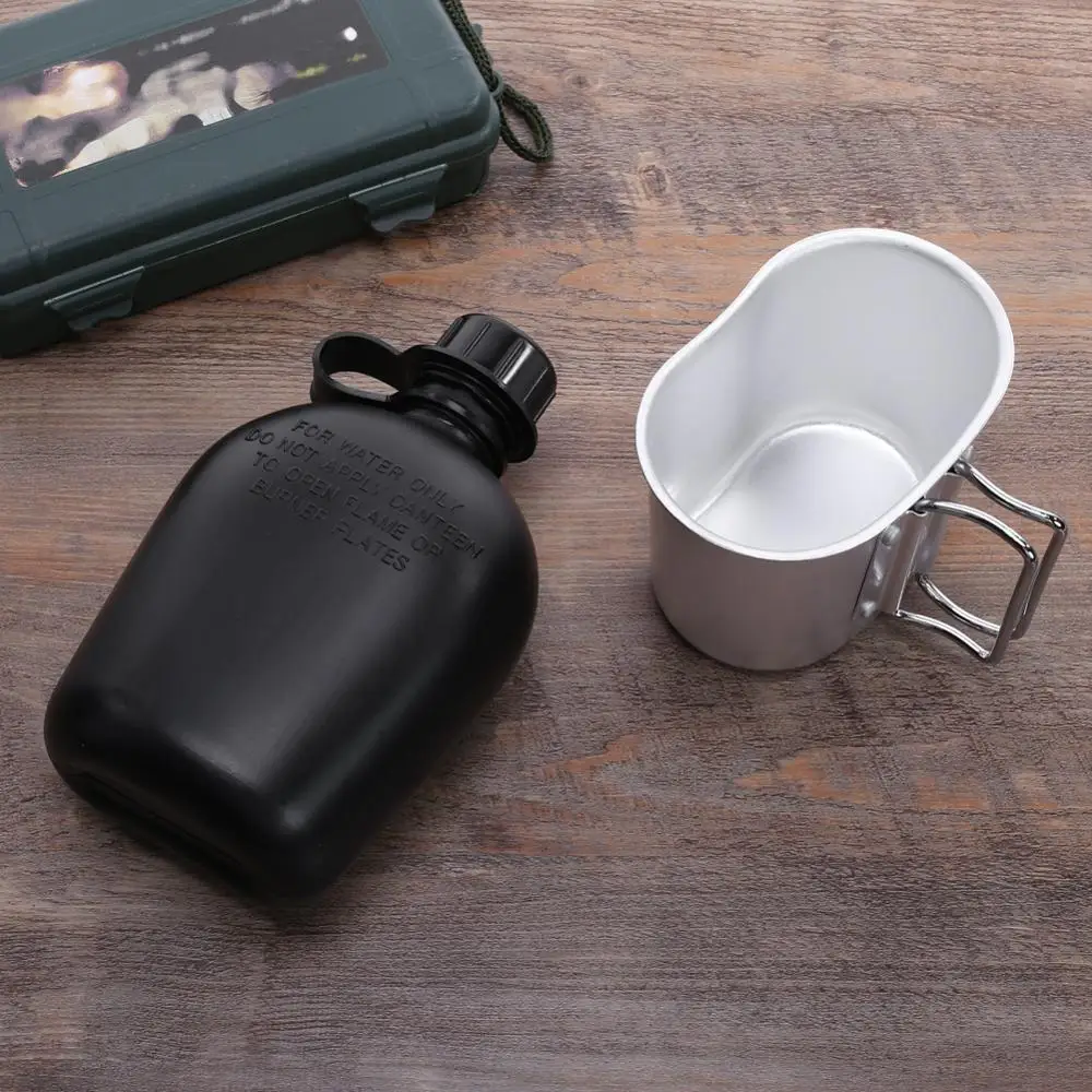 Тяжелая крышка армейская бутылка для воды алюминиевая чашка приготовления пищи