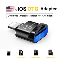 otg converter for lightning to micro sd adapter 3 0 for iphone 7 8 6s plus 11 max x xs xr kit converter for ios 13 memory card