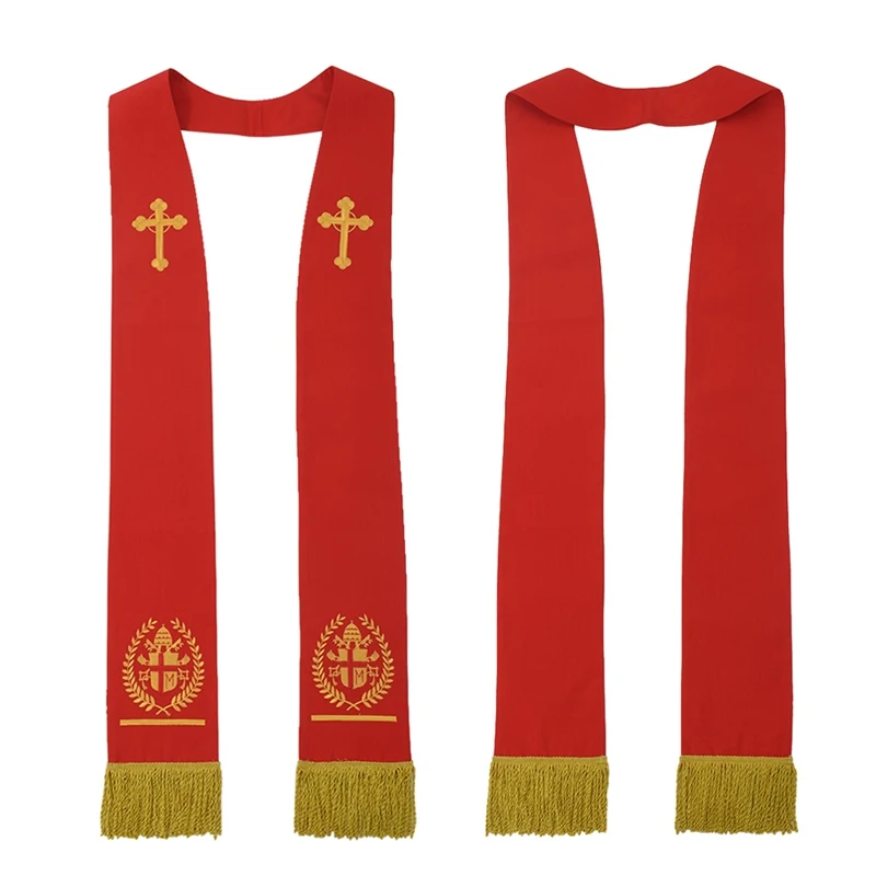 Priest Clergy Mass Stole Unisex Adults Pastor Liturgical Overlay Reversible