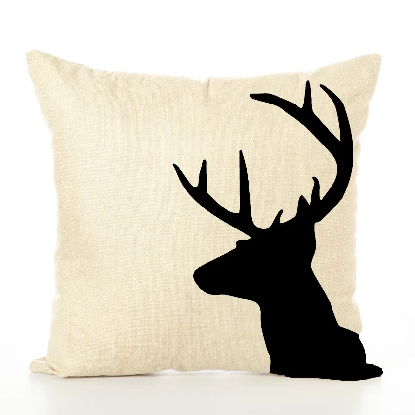 Черно белый геометрический Набор подушек креативные простые офисные льняные