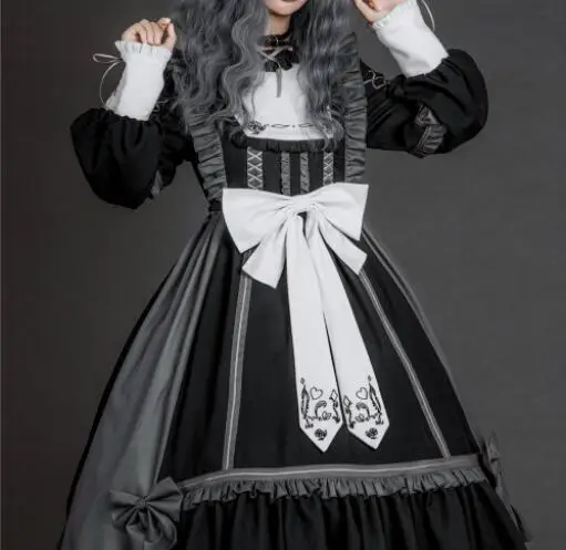 

Mothybot Rose Poetry OP Dres Lolita Embroidery Daily Classical Long Sleeve For Girl