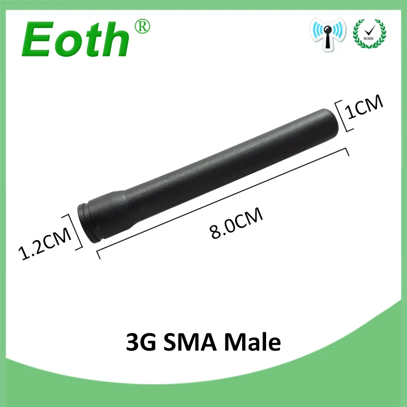 Eoth 10pcs 3G  lte antenna 3dbi SMA Male Connector Plug antenne router external repeater wireless modem antene