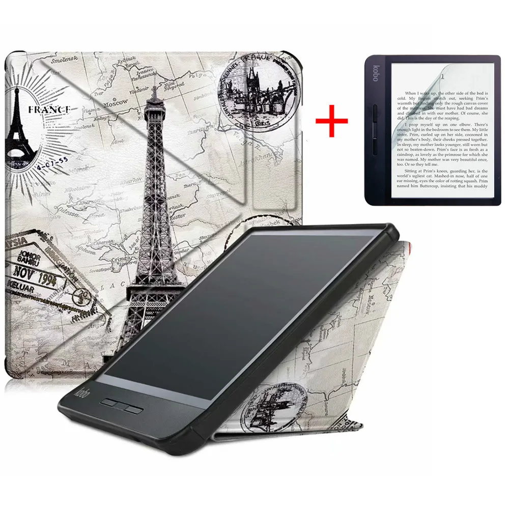 Магнитный смарт чехол с подставкой для kobo libra h2o Funda H20 7 inch 2019 release sleep Coque + Защитная