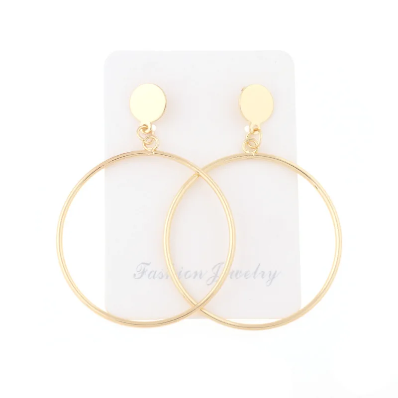 

Earrings Metal Big Circle Simple Large Earrings European and American Hipsters Street Shot Vintage Earrings for Women