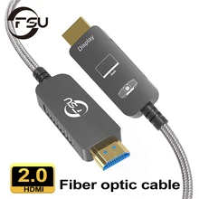 FSU Optical Fiber HDMI-compatible Cable 2.0 4K 60Hz Support ARC 3D HDR 18Gbps HDMI-compatible Male to Male For HD TV Projector
