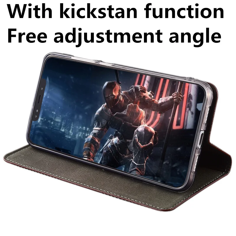 Магнитный чехол-книжка ручной работы из натуральной кожи для телефона ViVo X30 Pro