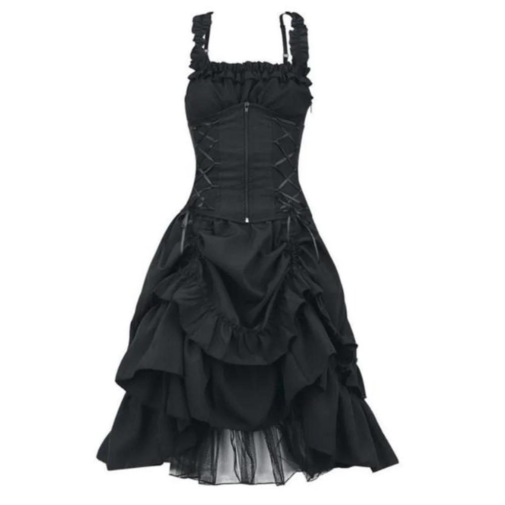 Женское Ретро винтажное викторианское готическое платье летнее кружевное