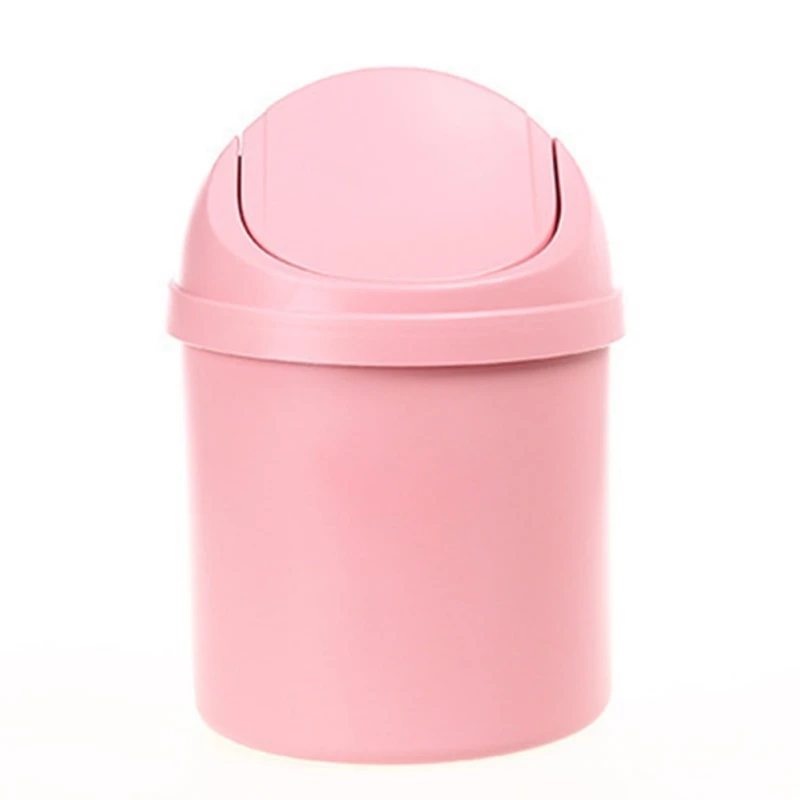 pink Домашнее мини-мусорное ведро, настольная корзина для мусора, мусорная корзина для стола, для дома, офиса, корзина для мусора, инструменты для чистки - Цвет: pink