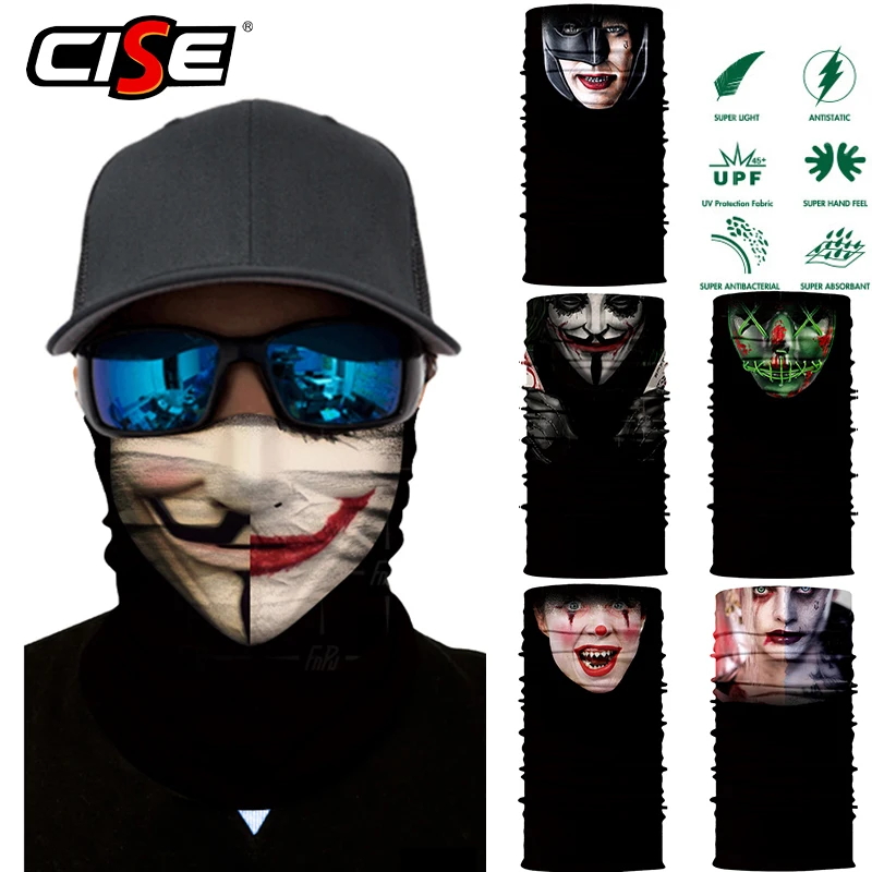 3D бесшовные вечерние Джокер Балаклава волшебная маска для лица Теплые