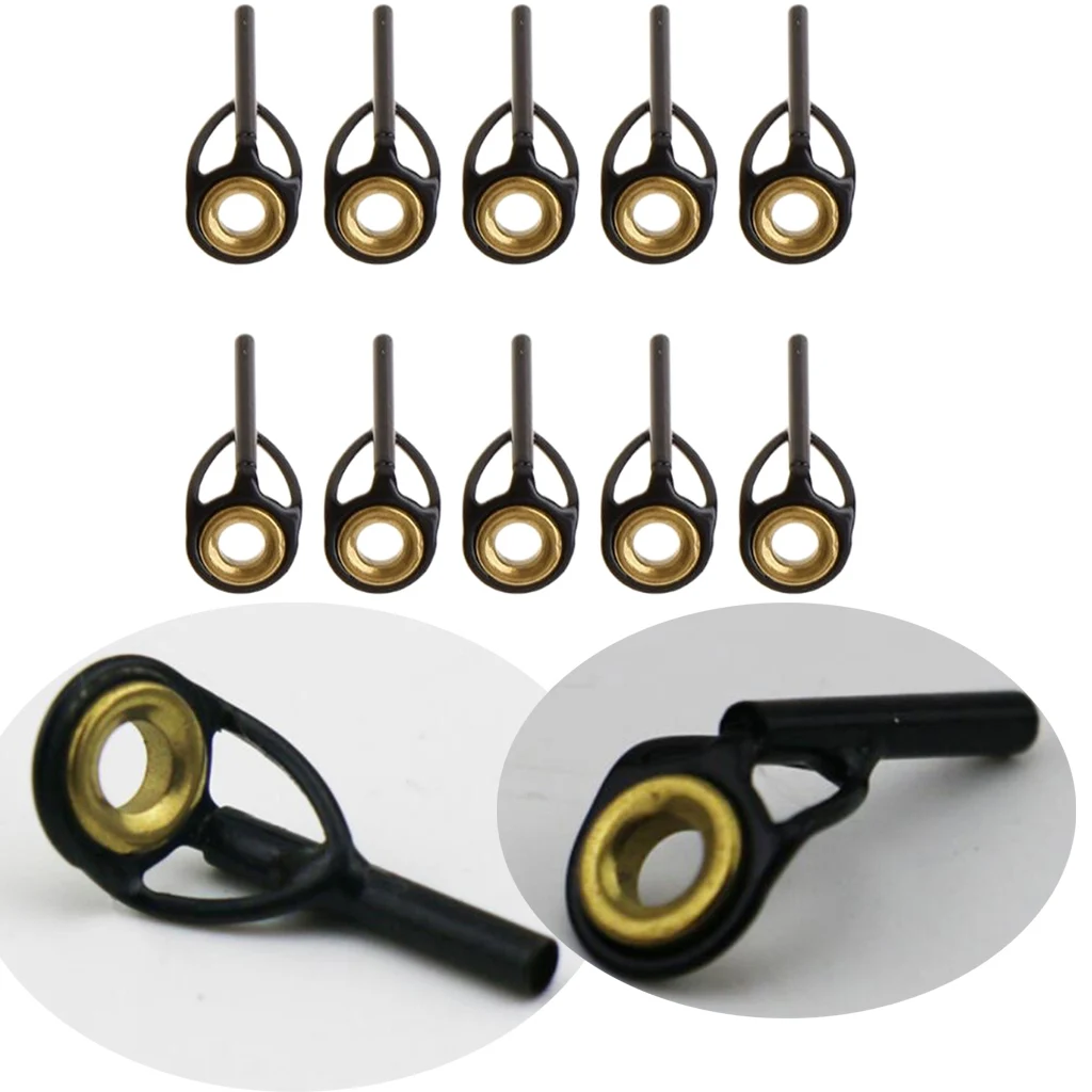 10X направляющие для спиннинга удочки набор ремонта колец глаз 0 9/1 0/1 1/1 2/1 3/1 4/1 5/1 6