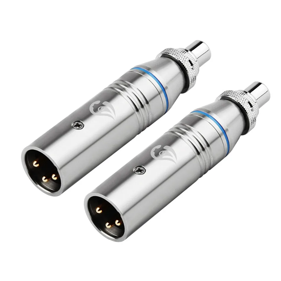

Speaker RCA XLR 3Pin Stainless Steel Balance Audio Jack Male Plug Wire Connector Microphone Mixer Speaker Splice Audio Connector