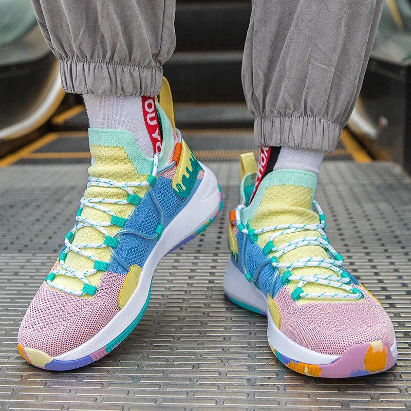 Fashion Colorful Couples Sports Shoes Basketball Platform Sock Sneakers Men Sizes 36-45 Breathable Womens Trainers Shoes Basket