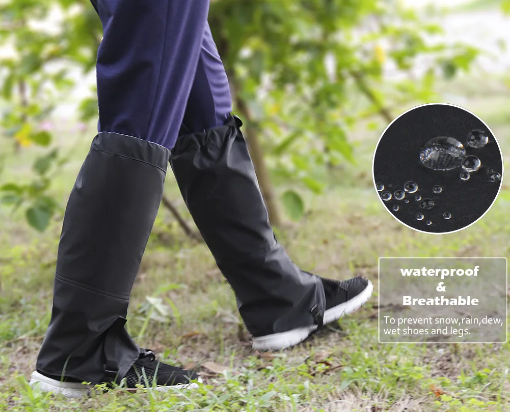 Гетры для ног водонепроницаемые износостойкие на липучке до колена Защитные