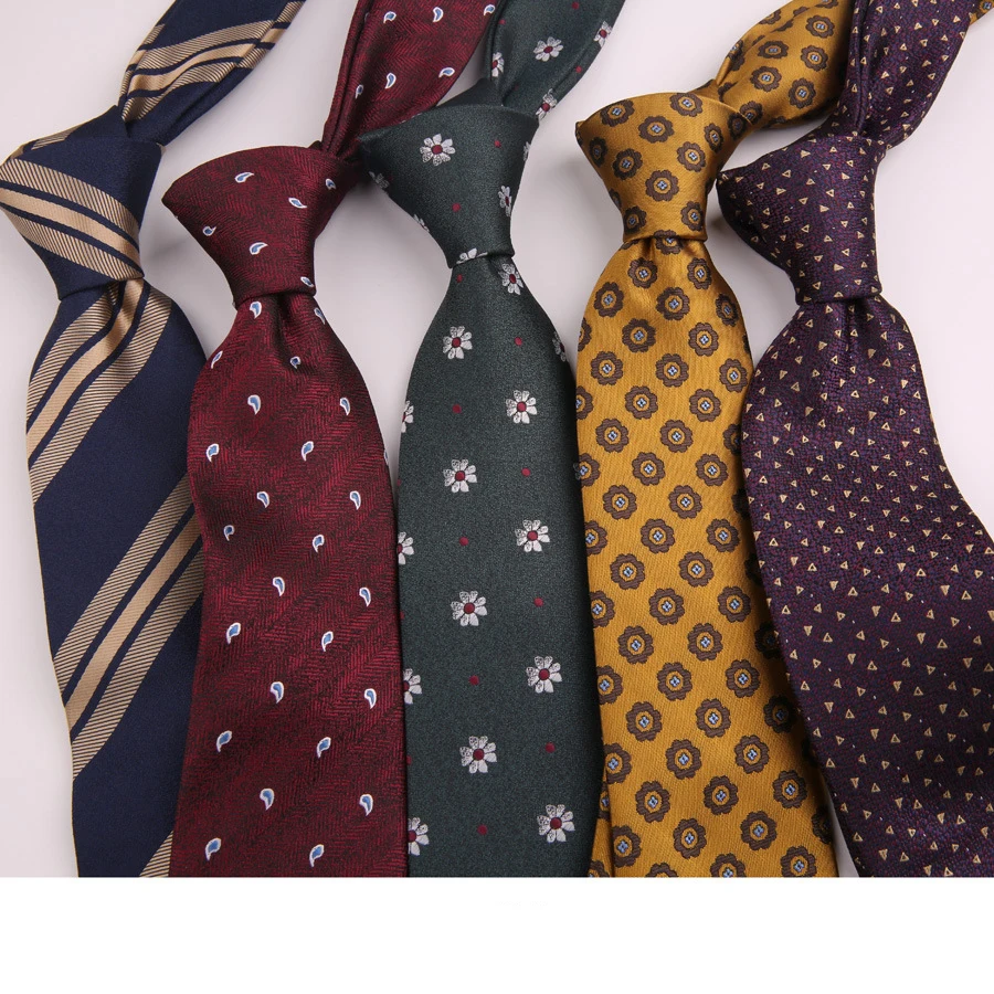 Мужской классический галстук 2020 7 см мужской ручной работы из полиэстера для