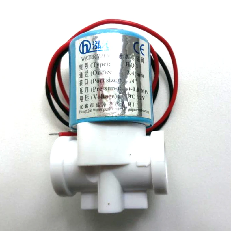 12/24V DC электромагнитный клапан G1/" HQV1 Пластик нормально замкнутый 2 Way 0-120PSI 0-0.8MPa миниатюрный Электрический соленоид клапан