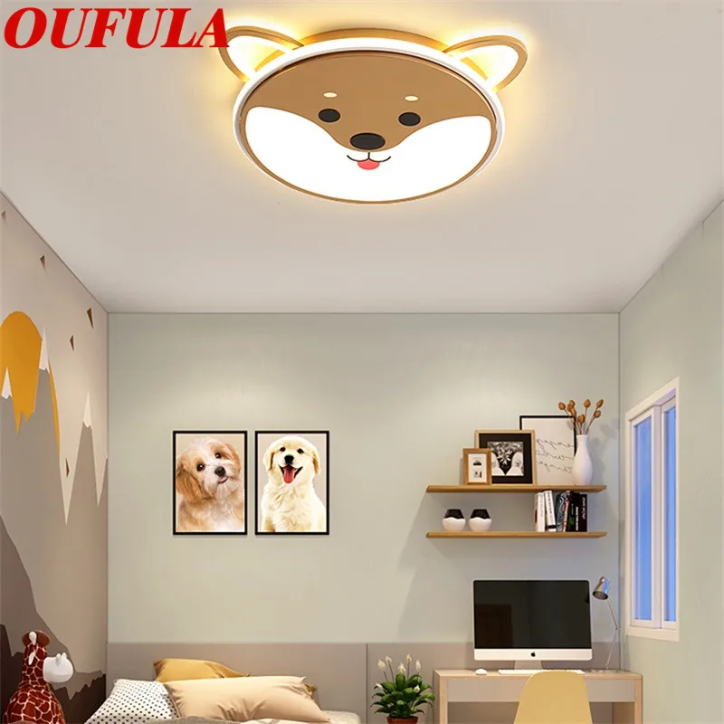 

86 светильник ильников, детская потолочная лампа, мультяшная собака, современная мода, подходит для детской комнаты, спальни, детского сада