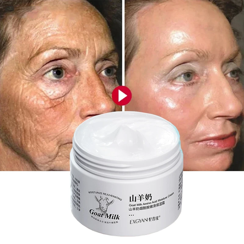 

Moisturizing Wrinkle Cream Goat Milk Niacinamide Essence Fade Fine Lines Firm Shrink Pores Anti Aging Whitening Face Creams 140G