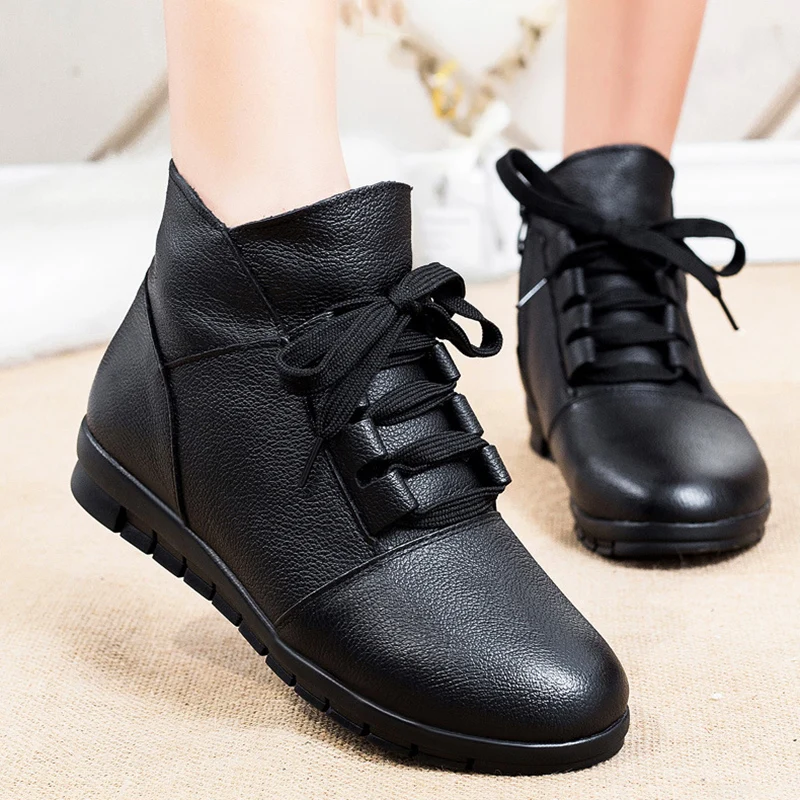 UPUPER/Модные женские ботинки мягкие удобные теплые зимние женская обувь из