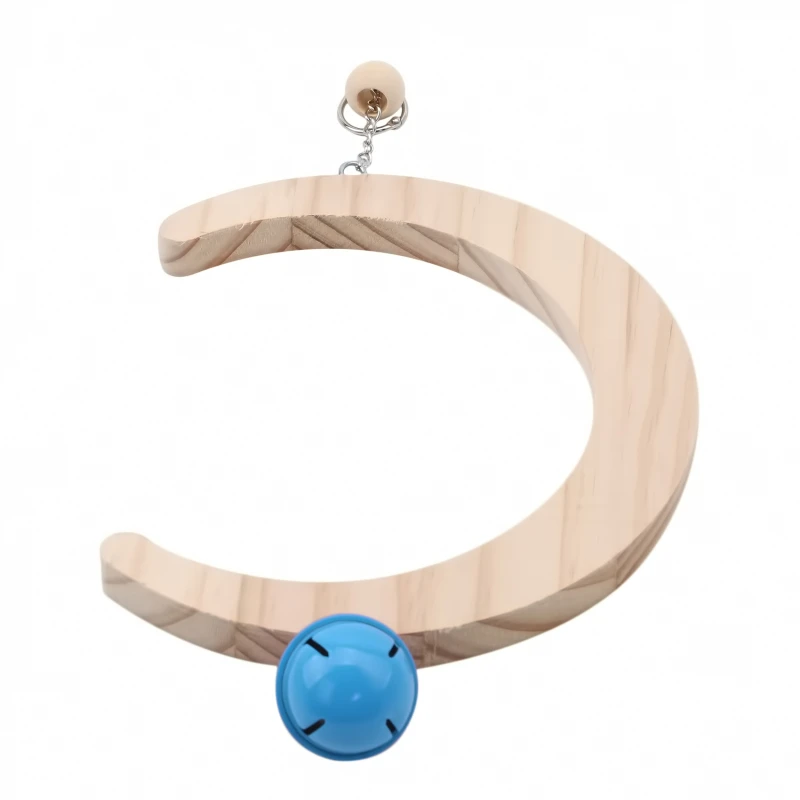 Подставка-качели для попугаев игрушка в форме Луны подвесной гамак колокольчик