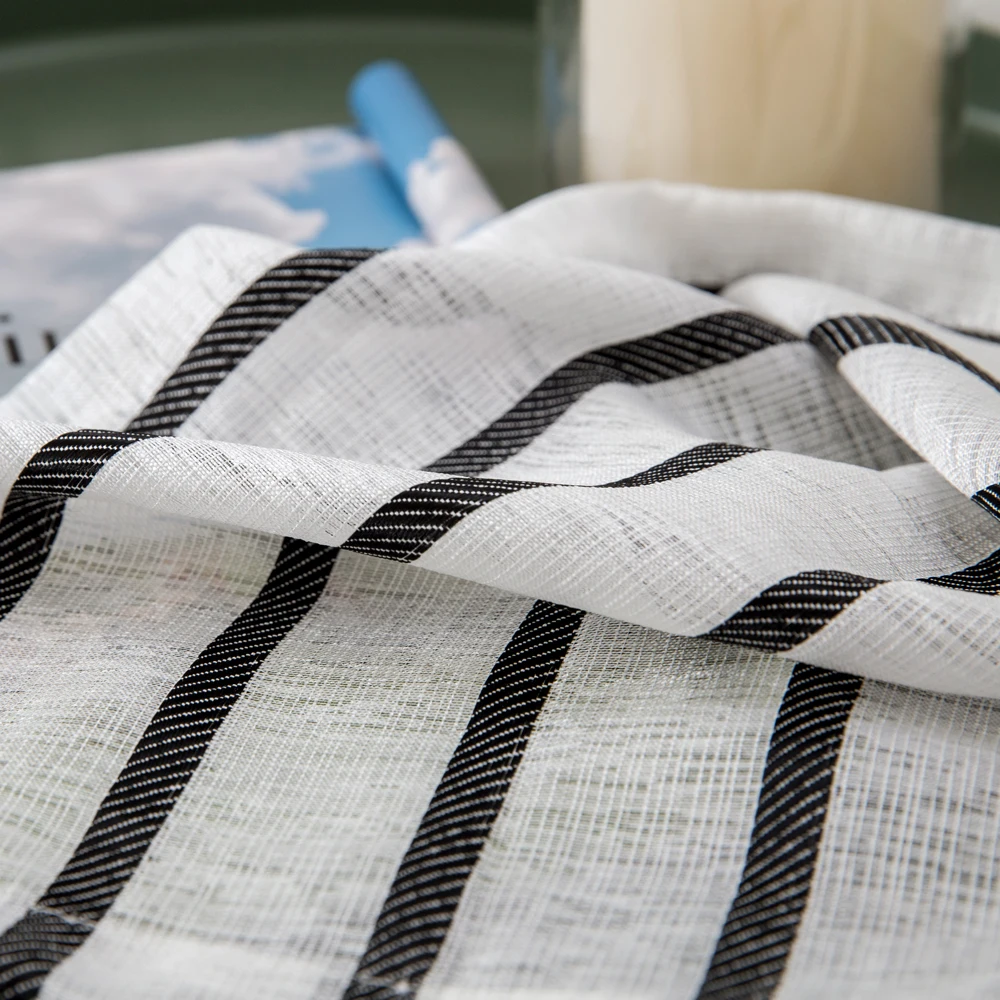 LISM полосатые прозрачные Занавески s для спальни окна гостиной кухни занавески