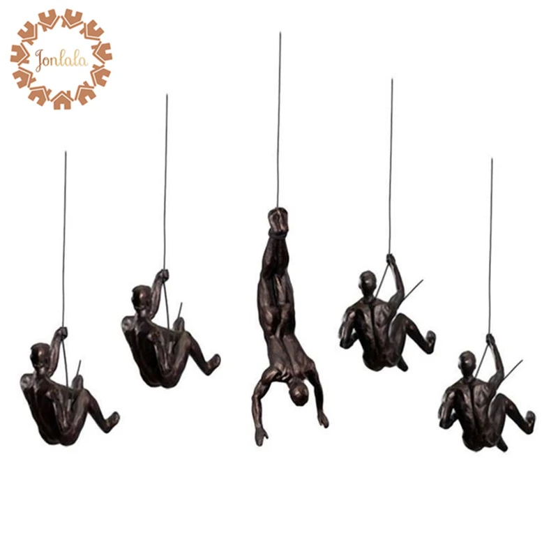 Современный минималистичный персонаж скалолазание мужские настенные вешалки