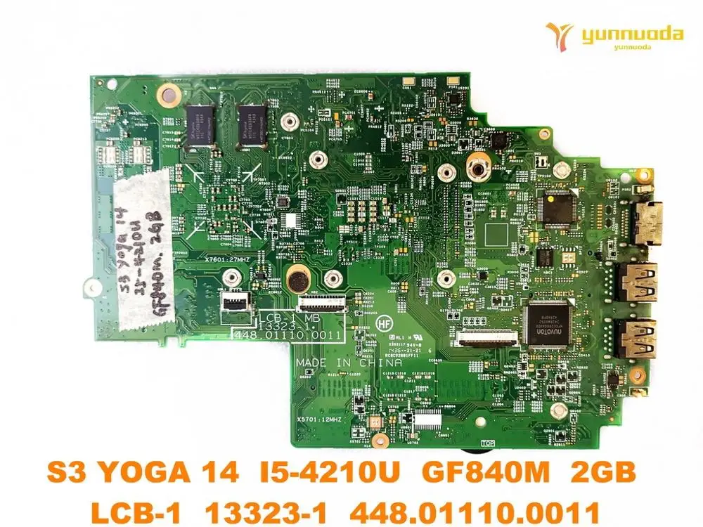 Оригинальная материнская плата для ноутбука Lenovo S3 YOGA 14 I5 4210U GF840M 2 Гб LCB 1 13323
