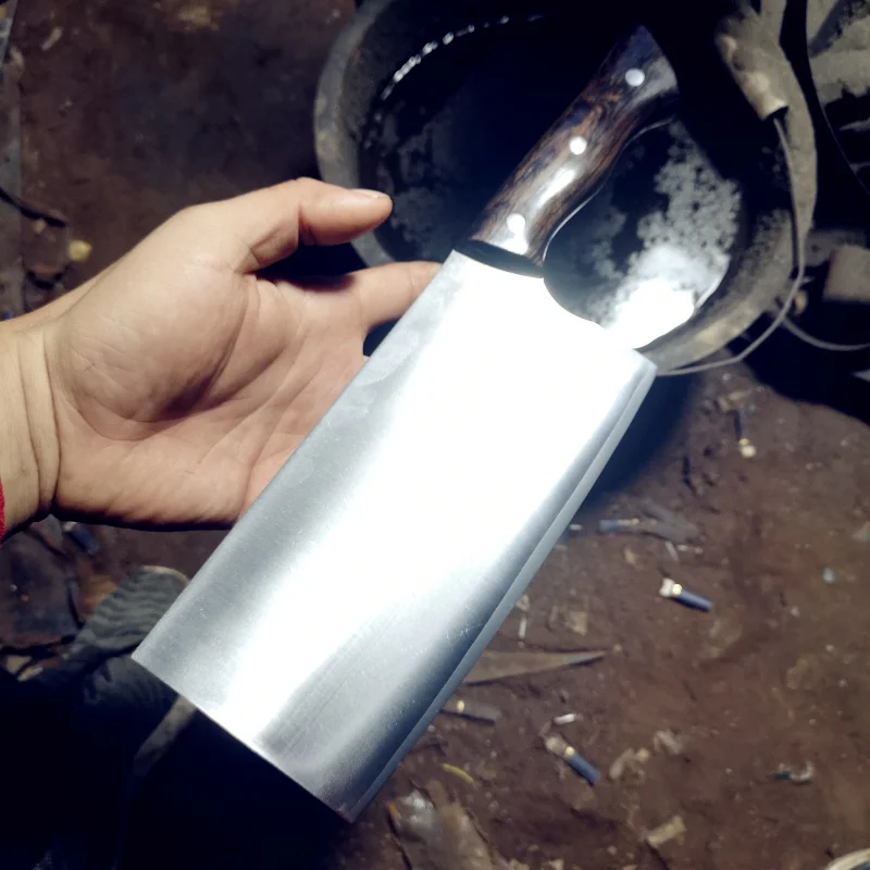 Yeelong Ручная ковка M390 стальной кухонный нож шеф-повара Мясник нож овощерезка с(черная ручка
