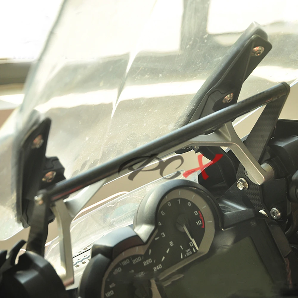 Углеродное волокно мобильный телефон навигационный руль кронштейн для BMW R1200GS ADV