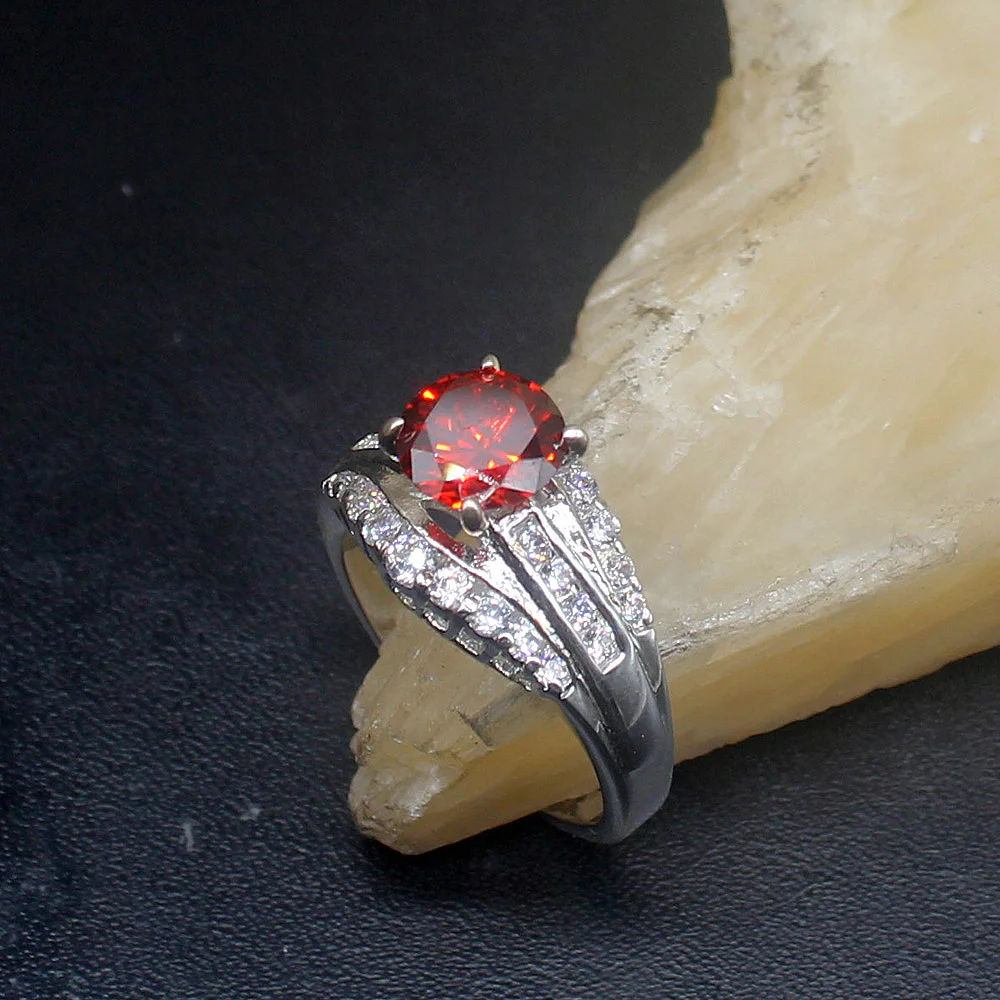 Gemstonefactory ювелирные изделия большая акция 925 серебро уникальная Мода Красный