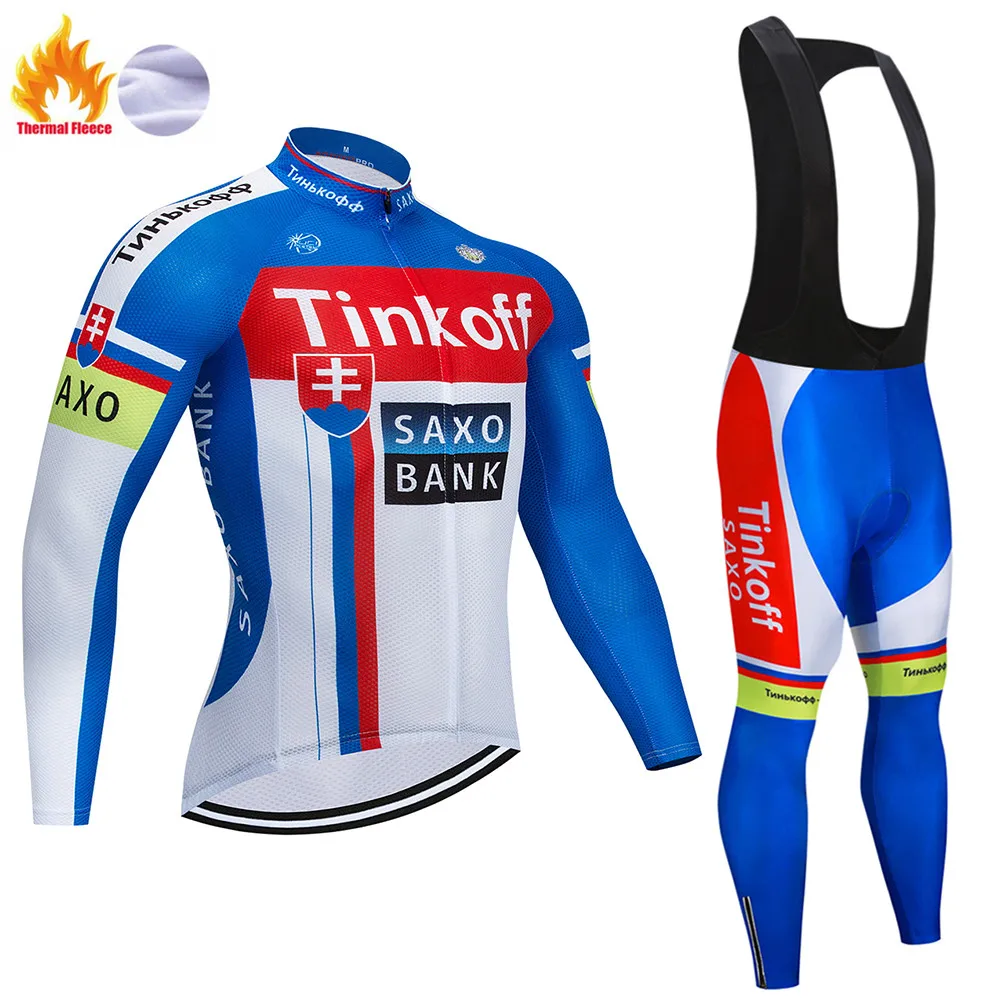 Maillot Ropa Ciclismo Invierno Tinkoff зимний комплект велосипедной одежды из флиса с длинными рукавами, велосипедная одежда - Цвет: 13