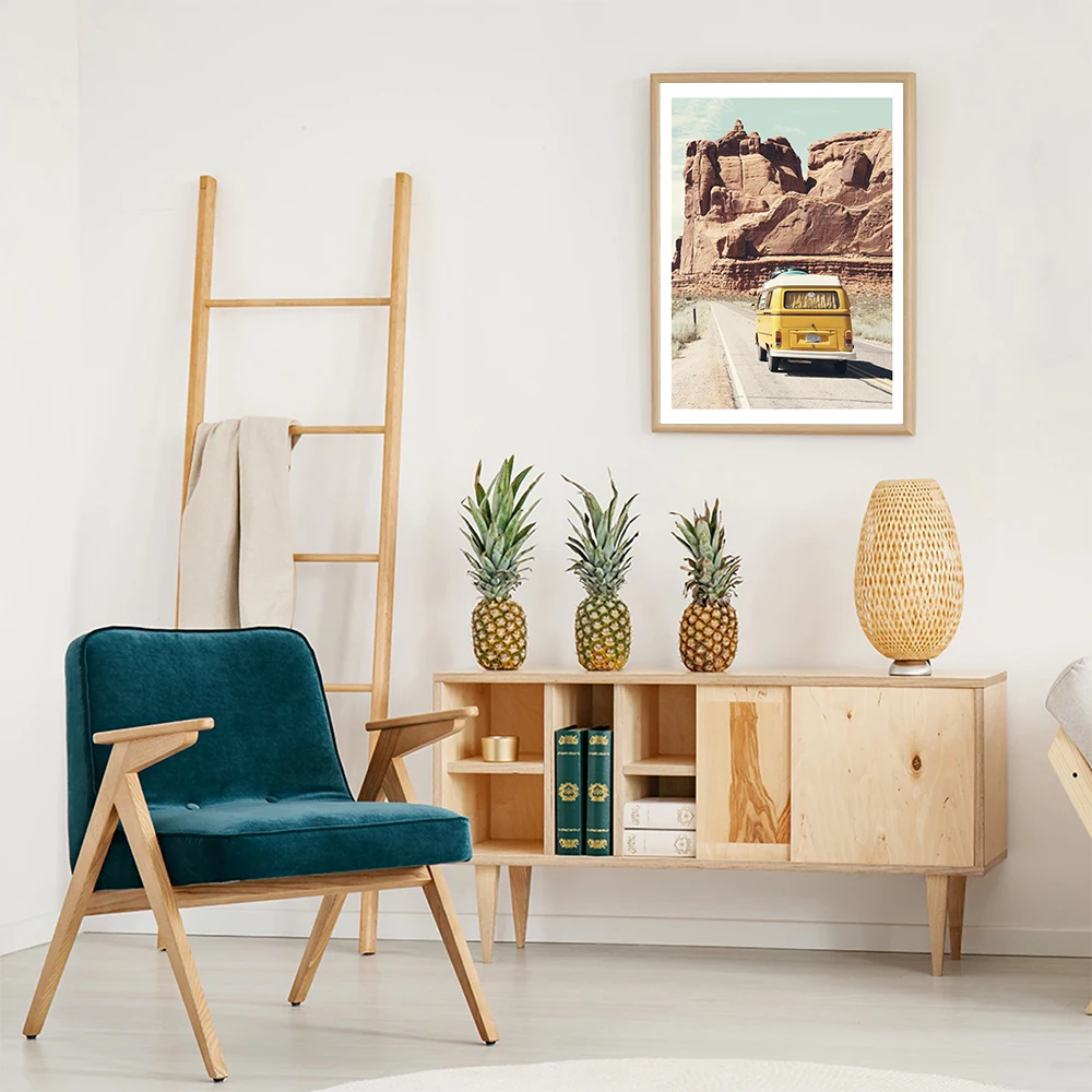 

Wall Art Pictures for Living Room City Alpaca Posters and Prints Nordic Road Trip Canvas Painting Modern Home Decoration