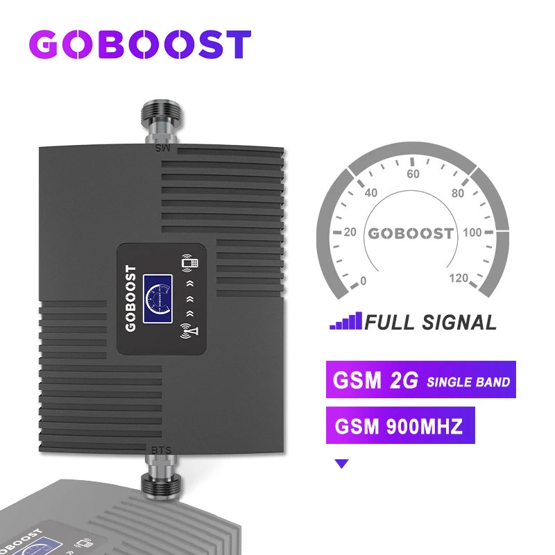 GOBOOST GSM ретранслятор сигнала 2G мини усилитель Сотовая связь 68dB 900 МГц для