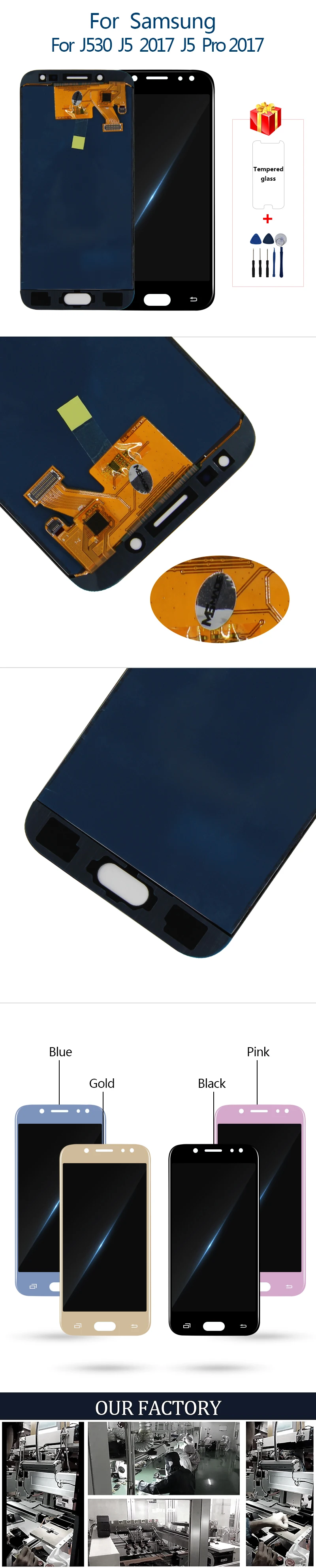 J530FM дисплей для samsung Galaxy J5 J5 Pro lcd J530 J530F J530M SM-J530F J5 Pro Дисплей lcd сенсорный экран дигитайзер Запчасти
