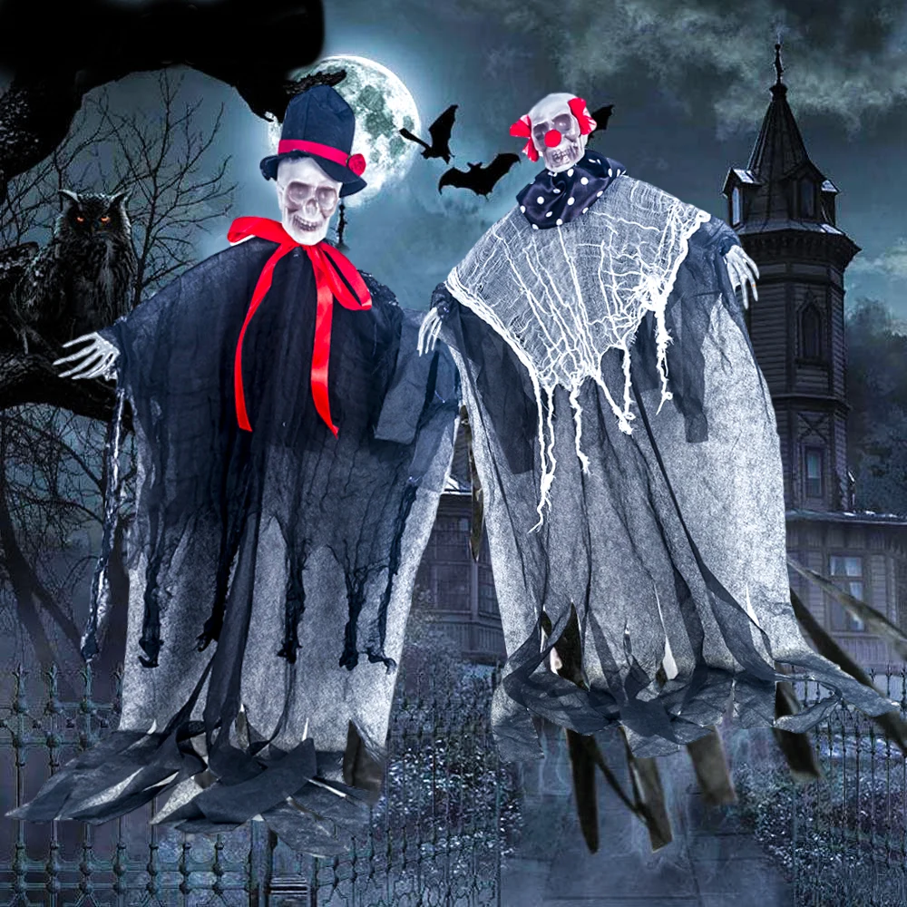 QIFU Хэллоуин висящий кулон в виде черепа Декор для дома ужас дом Haloween вечерние