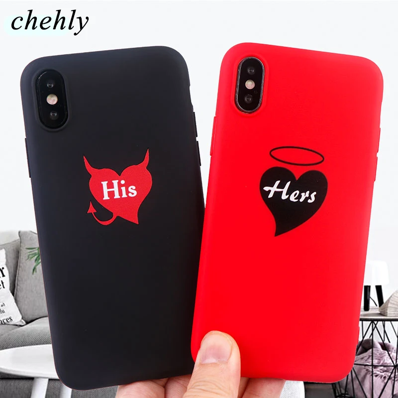 Модный чехол для телефона iPhone 6s 7 8 11 Plus Pro X XS Max XR Angel Devil Чехлы Sofe силиконовый из ТПУ