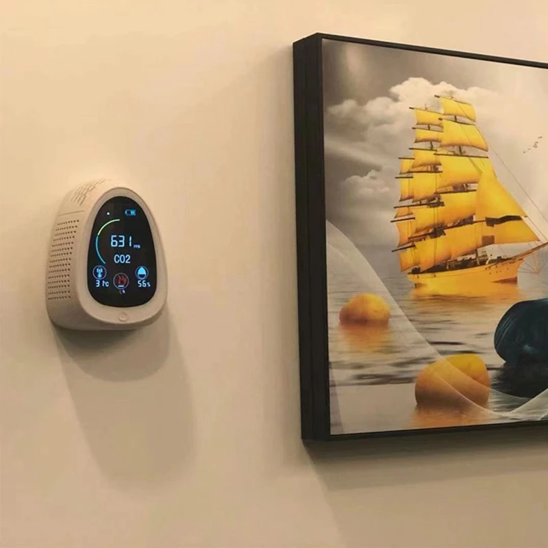 Портативный детектор CO2 для внутреннего измерения температуры и влажности |