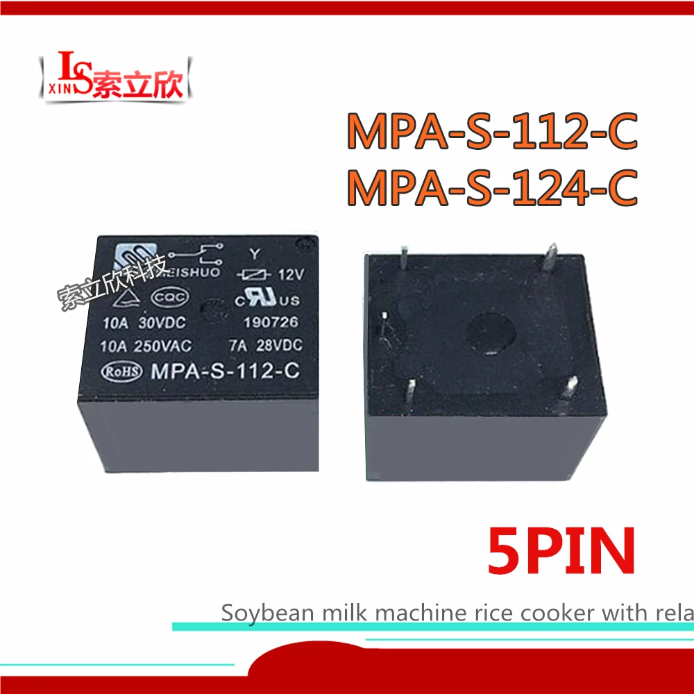 10 шт./лот 100% оригинальное новое реле MPA S 112 C 12VDC 124 24VDC 12В 24В 5PIN 10A|Реле| |
