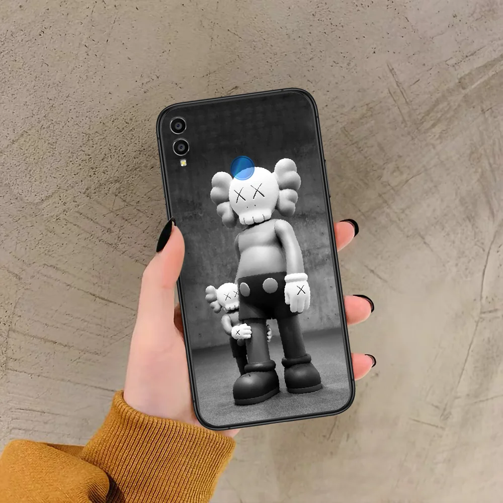 

Super cartoon kawa Phone Case For Huawei Honor 6A 7A 7C 8 8A 8X 9 9X 10 10i 20 Lite Pro Play black Waterproof Fashion Cover